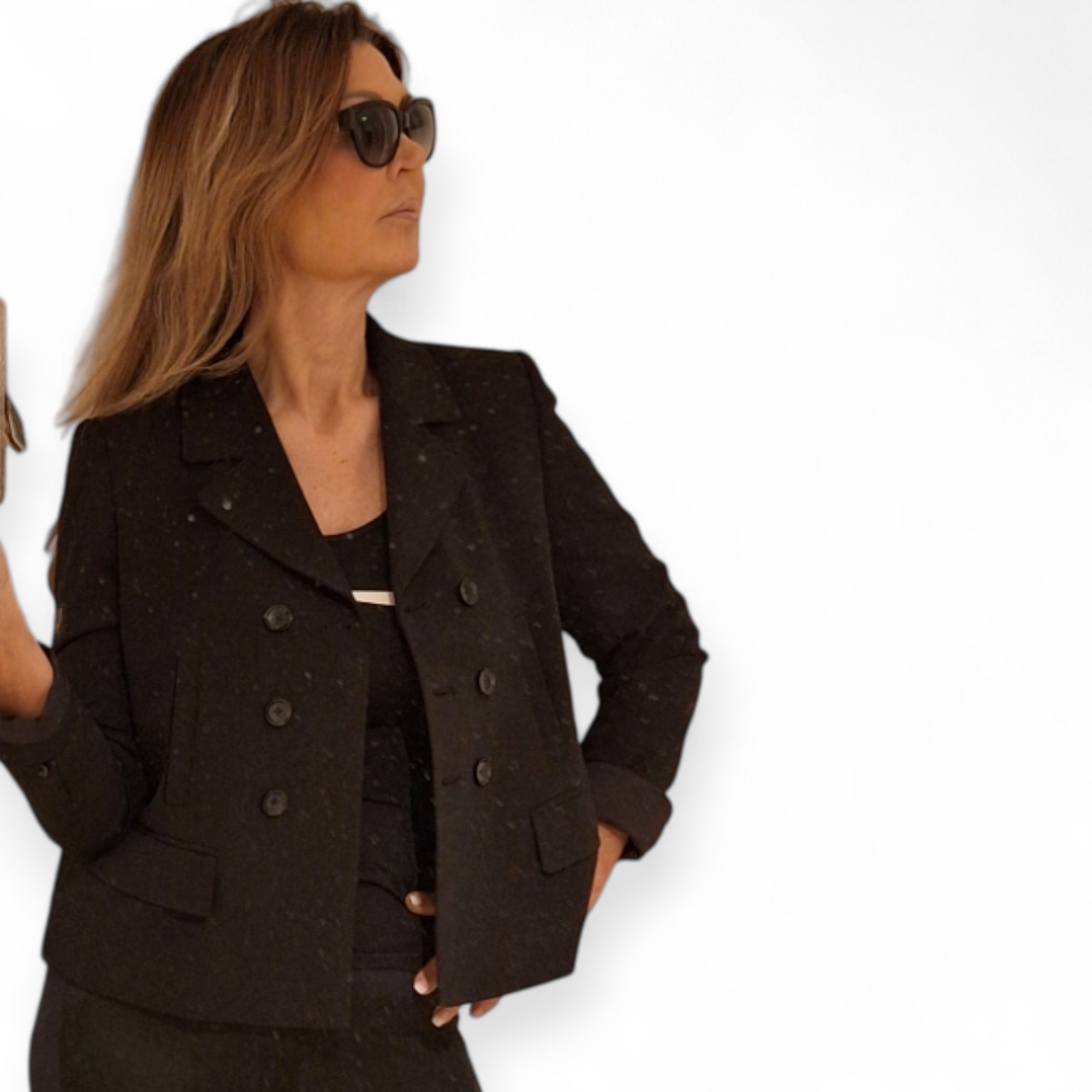 Blazer schwarz doppelreihig