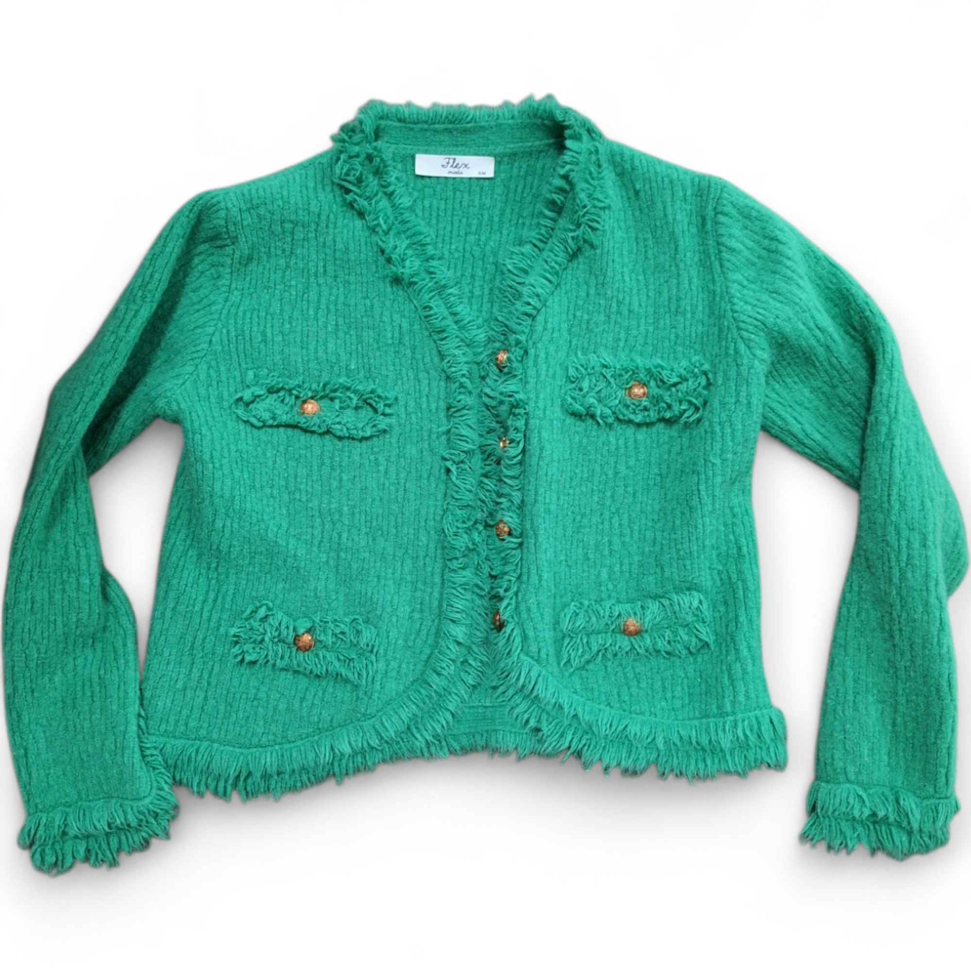 Strickjacke kurz grün