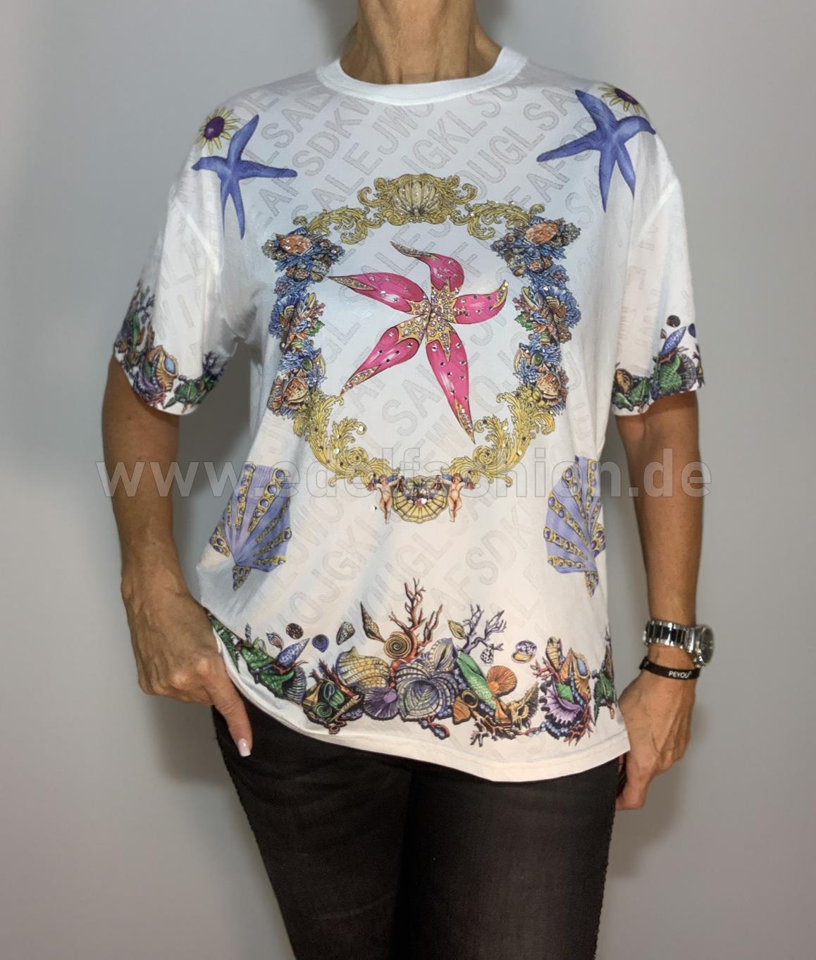 T-Shirt Seestern weiss