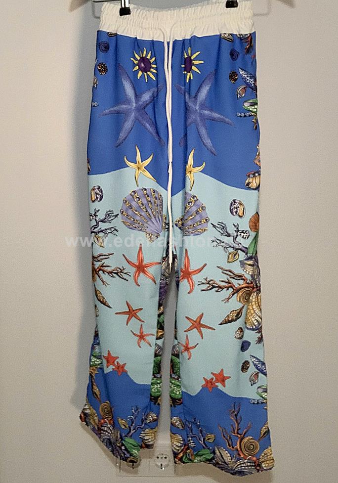 Freizeithose blau bunt