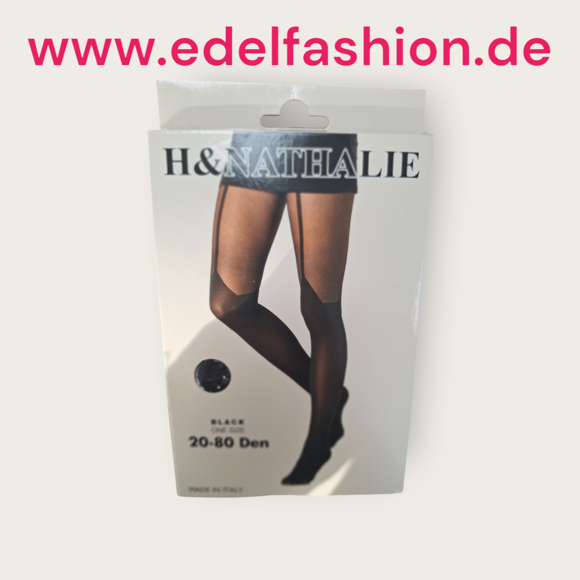 Strumpfhose schwarz mit Straps