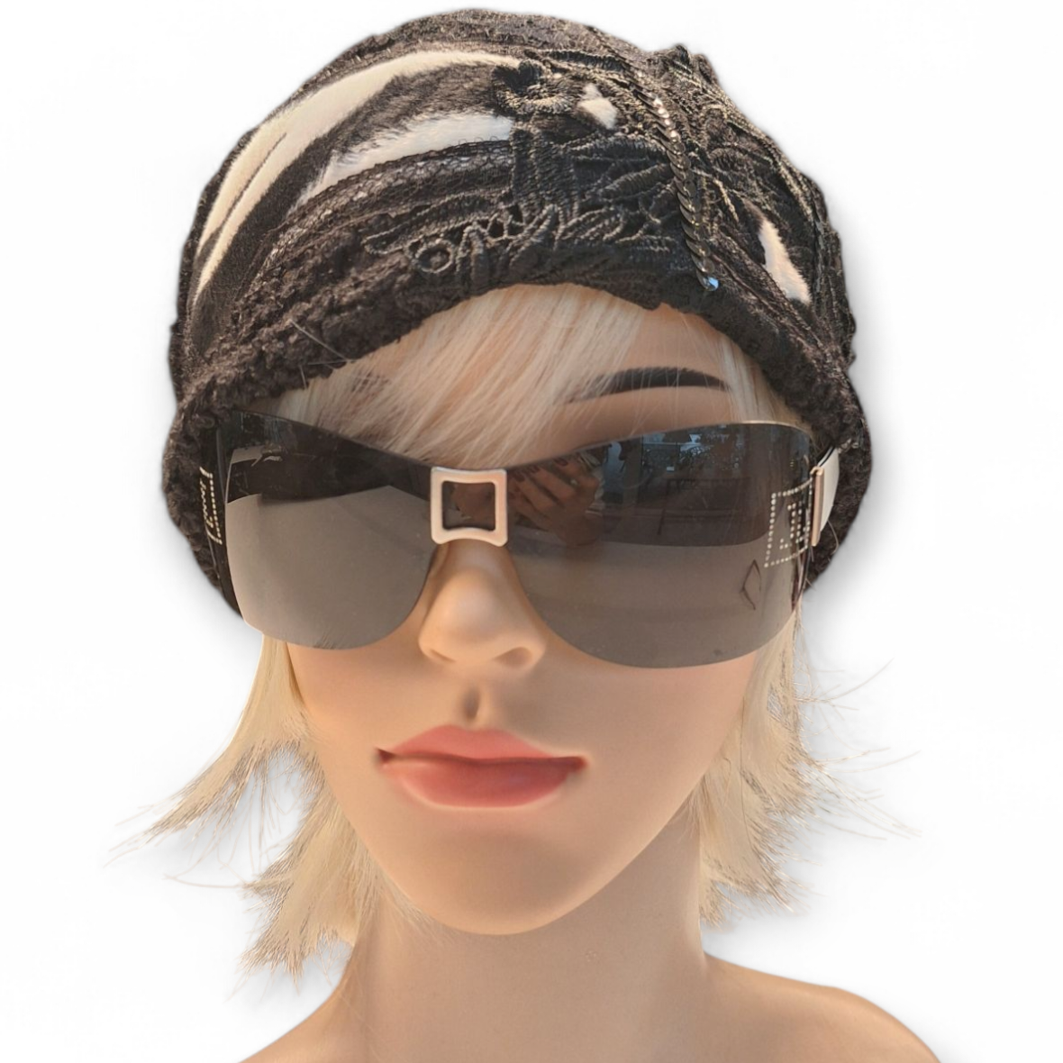 Beanie Kappe schwarz Zebra